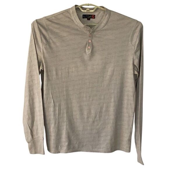 G by Guess Men's Skull Graphic Studded Pocket Henley T-Shirt Men’s XL Long Sleev - Picture 2 of 5